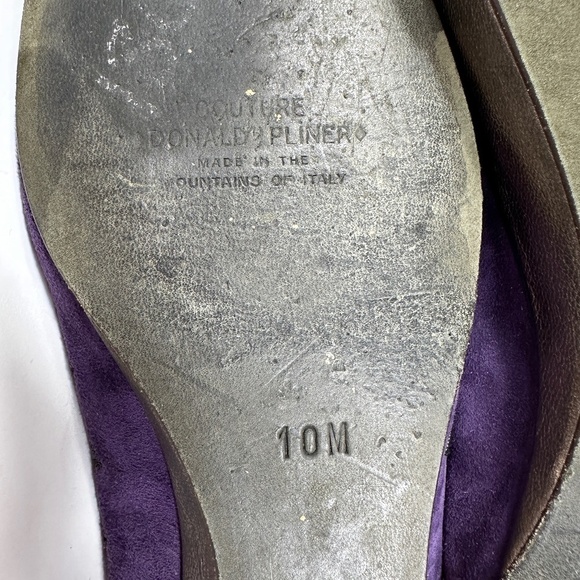 Donald J. Pliner Starr Slip On Purple Suede Pump Women’s Size 10 M - Picture 14 of 14